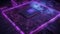 Purple Neon Cyberpunk Circuit Board