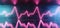 Purple Neon Glowing Laser Heartbeat Heart Pulse Diagram Curved Line On Grunge Blue Concrete Reflective Floor Roof Sci Fi Modern