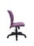 purple office fabric armchair on wheels isolated on white background, side view