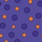 Purple and orange dots seamless vector pattern