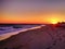 Purple and orange sunset in Madaket, Nantucket, Massachusetts