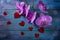 Purple Orchid and hearts