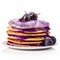Purple Pancakes: Colorized Organic Form With Dark Purple And Light Indigo Icing