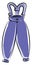 Purple pants with suspenders, illustration, vector