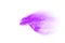 Purple particles splatter on white background. Pink powder exploding