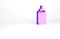 Purple Pepper spray icon isolated on white background. OC gas. Capsicum self defense aerosol. Minimalism concept. 3d