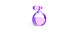 Purple Perfume icon isolated on white background. Minimalism concept. 3d illustration 3D render