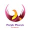 The purple phoenix vector logo design in eps.10