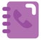 Purple phone book, icon