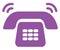 Purple phone ringing, icon