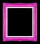 Purple picture frames. Isolated on black background