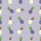 Purple Pineapple Repeat Pattern Seamless Vector Print