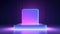 Purple pink blue gradient podium product stand, neon glow backdrop, trendy product display mock up, led light, festive, fashion,