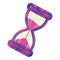 Purple and Pink Color Hourglass Vector Drawing