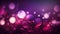 A purple and pink gradient with circular bokeh lights, creating a dreamy and romantic atmosphere, Generative AI, illustration