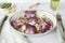 Purple, pink and green Radicchio salad
