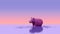 Purple And Pink Hippo Wallpaper - Richly Colored Skies Illustration