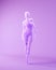 Purple Pink Lavender Ghostly Woman Figure Female Smoky Halloween Spirit Apparition