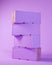 Purple Pink Lavender Orange Apricot Cargo Container Stack Industrial Freight