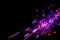 Purple pink light streaks, bright neon rays, transfer data network, stage screen background concept