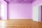 Purple, pink painted room, apartment renovation with colorful walls