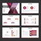 Purple pink red elegance business trifold business Leaflet Brochure Flyer template vector minimal flat design