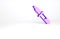 Purple Pipette icon isolated on white background. Element of medical, chemistry lab equipment. Medicine symbol