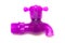 Purple plastic faucet