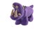 Purple Plasticine Hippo in open mouth show teeth action