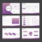 Purple polygon presentation templates Infographic elements flat design set for brochure flyer leaflet marketing