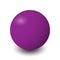 Purple Pool ball, realistic vector illustration