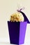 Purple Popcorn Party Favor