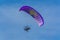 Purple powered tandem para glider flying