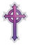 Purple Presbyterian Cross vector illustration on a