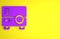 Purple Presentation, movie, film, media projector icon isolated on yellow background. Minimalism concept. 3D render