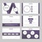 Purple presentation templates Infographic elements flat design set for brochure flyer leaflet marketing