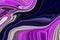 Purple Psychedelic liquid marble fluid abstract art background design. Trendy liquid marble style. Ideal for web, advertisement.