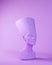 Purple Queen Nefertiti Bust Head Egyptian Lavender Goddess Face Right