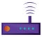 Purple radio simple vector illustration on a
