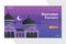 Purple Ramadan kareem banner of landing page