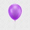 Purple realistic balloon.