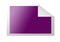 Purple rectangle shape digital sticker for notes