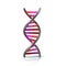 Purple and red DNA model icon