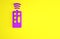 Purple Remote control icon isolated on yellow background. Minimalism concept. 3d illustration 3D render