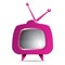 Purple retro tv