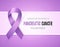 Purple ribbon banner to World Pancreatic Cancer Awareness month
