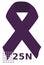 Purple ribbon of the International Day for the Elimination of Violence against Women on November 25th, against gender violence and