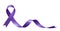 Purple Ribbon isolated on white background Purple Day epilepsy awareness sign