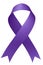 Purple Ribbon isolated on white background Purple Day epilepsy awareness symbol