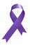 Purple Ribbon isolated on white Purple Day epilepsy awareness sign